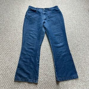 RVT Bootcut Blue Jeans Juniors 19 High Rise Medium Wash Denim Relaxed Flared